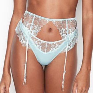 NWT VS Luxe Lingerie Embroidered Garter Belt